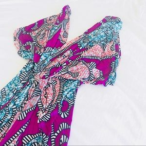 T-BAGS printed Grecian knots draped maxi *NEW*